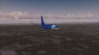 FSX BOEING 737 TUIFLY AWESOME LANDING AT GRENOBLE AIRPORT [upl. by Strep]