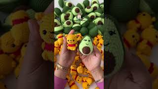 avokado amigurumi keychain crochet knitting [upl. by Narib]