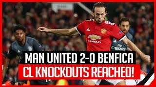 MAN UNITED 20 BENFICA  CHAMPIONS LEAGUE KNOCKOUTS HERE WE COME [upl. by Eiahpets]