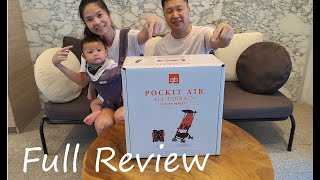 Full review on Pockit Air All Terrain Stroller  smallest stroller for traveling [upl. by Nydnarb754]