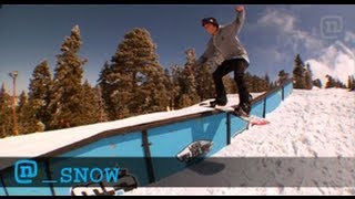 Snowboard Trick Tips Switch Lipslide 270s With Nima Jalali [upl. by Haorbed]