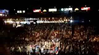 Hatton v Mayweather  Fans Boo National Anthem [upl. by Llednew212]