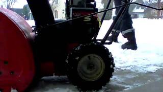 Cold start 5hp tecumseh snowblower 524 [upl. by Leissam547]