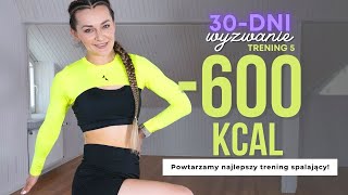 Wyzwanie LATO 🔥 5 Trening Interwałowy 600 kcal  Monika Kołakowska [upl. by Nnel]