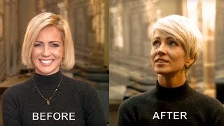 How to Create a Modern Short Cut 2016 Inspired by Clair Underwood Pixie Cut [upl. by Lilian238]