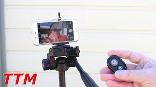 Good iPhone or Smartphone Tripod Mount Adapter with Wireless Bluetooth Remote Control [upl. by Tedric]