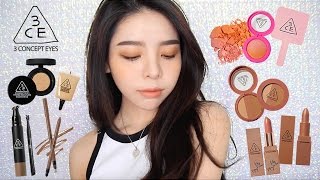 One Brand Makeup Tutorial Stylenanda 3CE  Soft Brown Makeup Eng Subs  Erna Limdaugh [upl. by Orson]