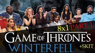 Game of Thrones  8x1 Winterfell Part 1  Group Reaction [upl. by Yriek]