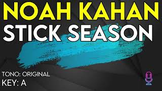 Noah Kahan  Stick Season  Karaoke Instrumental [upl. by Nerrol346]