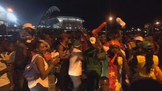 AFCON 2017 Cameroon fans in ecstasy as Indomitable lions lift trophy [upl. by Werdnaed]