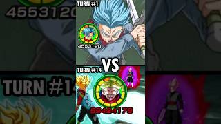 TURN 1 EZA SSJ TRUNKS VS TURN 14 EZA SSJ TRUNKS DBZ Dokkan Battle Shorts [upl. by Aicilanna]