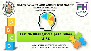 Test WISC  Auxiliatura [upl. by Vani684]