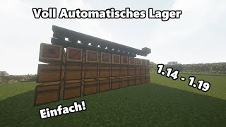 EINFACHES Automatisches Lagersystem Java  Bedrock 119 Tutorial  Deutsch [upl. by Annmarie68]