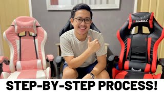 HOW TO ASSEMBLE A GAMING CHAIR  STEP BY STEP  SEAN DELA CRUZ [upl. by Betthezul]