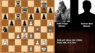 Double Rook Lift Judit Polgar vs Andrew J Muir  Haifa 1989 [upl. by Jolanta]