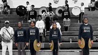 Anniston High School Drumline marching In 2024 Who Got The Funk Percussion Showcase At Jag High [upl. by Ainafetse116]