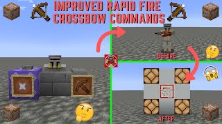 Command Block Tutorial 252 Improved Rapid Fire Crossbow Commands in Minecraft 121 [upl. by Subak]