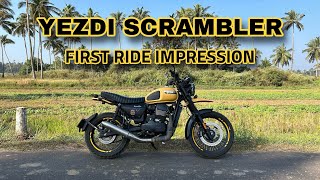 Yezdi Scrambler first ride impression [upl. by Anahahs]