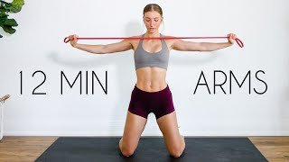 12 min UPPER BODY RESISTANCE BAND Workout At Home [upl. by English]