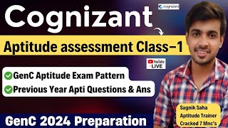 Cognizant Aptitude Questions amp Answers  Previous Year Questions  GenC Exam Preparation 2024 [upl. by Ajiam]