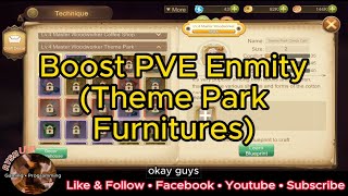 Boost PVE Enmity with Theme Park Furnitures Complete List  Draconia Saga [upl. by Sahc]