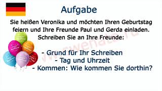 B1 briefschreiben Briefe schreiben I Eine Einladung schreiben I Deutsch Prüfung [upl. by Corine]