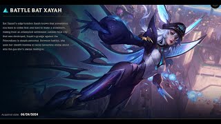 BATTLE BAT XAYAH SKIN SPOTLIGHT YELLOWGREEN CHROMA07032024 [upl. by Amri]