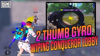 IPAD 2 THUMBGYRO FASTEST PLAYER INDIA CONQUEROR LOBBY WIPING bgmi conqueror ipad sk777 [upl. by Merri]