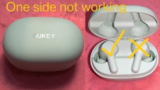 Aukey earbuds one side not working Battery replacement [upl. by Nadda335]