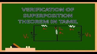 VERIFICATION OF SUPERPOSITION THEOREM IN TAMIL [upl. by Eerazed]