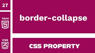 CSS Property  bordercollapse explained [upl. by Nairred]