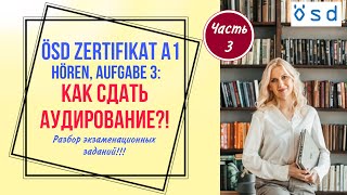 ÖSD Zertifikat A1 Hören Как сдать аудирование Разбор экзаменационных заданий часть 3 [upl. by Coady]