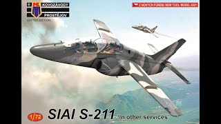 SIAIMarchetti S211 172 KP Scale Model Kit VIDEO REVIEW [upl. by Selia]