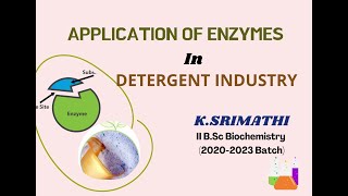 APPLICATION OF ENZYMES IN DETERGENT INDUSTRY [upl. by Werra916]