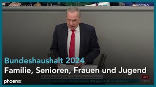 Bundestagsdebatte zum Bundeshaushalt 2024  Einzelplan Familie Senioren Frauen amp Jugend 300124 [upl. by Kotta]