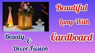 Beautiful Lamp With Cardboard Decurion ideas YouTube video 📷  Need 1000 Subscribers ❤️😍💯👍🏻 [upl. by Humpage21]