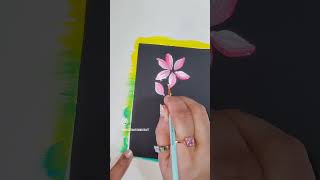 Pink Flower Painting flowerpainting tutorial easypainting for beginners art painting ytshort [upl. by Cullen]