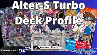 Omnimon AlterS Turbo Deck Profile  Digimon Card Game  BT15 Exceed Apocalypse [upl. by Zipnick477]