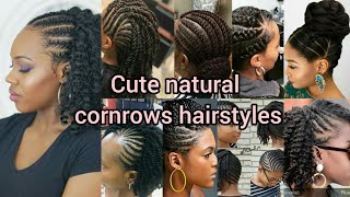 Cute natural cornrows hairstyles 2024  Cornrows braids hairstyles  Braids styles  Cornrows styles [upl. by Oilisab]