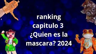 Ranking¿Quien es la mascara2024 capitulo 3 [upl. by Guss]