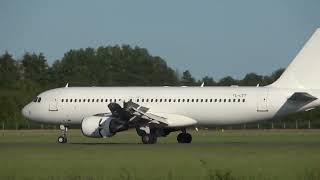 SmartLynx A320 Landing Groningen Airport Eelde [upl. by Aniela]