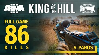 ARMA3 KOTH Gameplay ♦ HC Infantry ♦ Paros ♦ 86 Kills with AK12 Full Game HD 60fps [upl. by Airetak996]