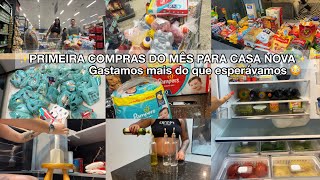 VLOG PRIMEIRA COMPRA DO MÊS PRA CASA NOVA  Organizamos TUDO ✨ A compra mais cara que já fizemos 😳 [upl. by Luca]