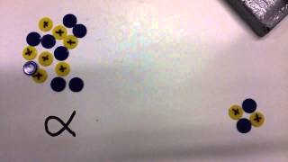 Alpha Beta Gamma Radiation Stop Motion Tiddlywinks [upl. by Ilecara]