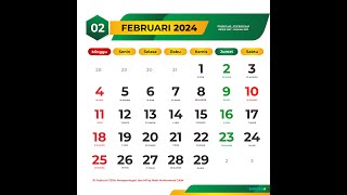 Kalender Masehi Februari 2024 dan Hari Libur [upl. by Suzzy]