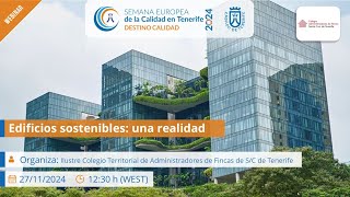 webinar Edificios sostenibles una realidad [upl. by Weeks]