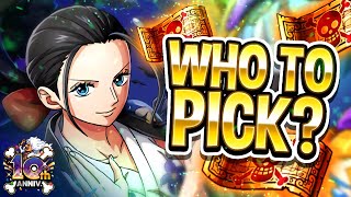 WHO TO PICK 10x Free Legend Mails OPTC 10th Anniversary Campaign [upl. by Castera404]