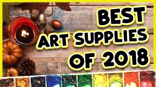 MY FAVORITE ART SUPPLIES OF 2018  Tour my Best Art Supplies [upl. by Keon]