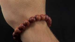 Natural Wood Buddhist Bead Bracelet  SelectMensJewelrycom [upl. by Gilliette]