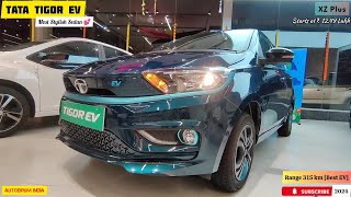 2024 Tata Tigor EV 😍 XZ Plus  Full Review  Best EV  Range Features Prices amp More 💫 [upl. by Atteuqaj278]